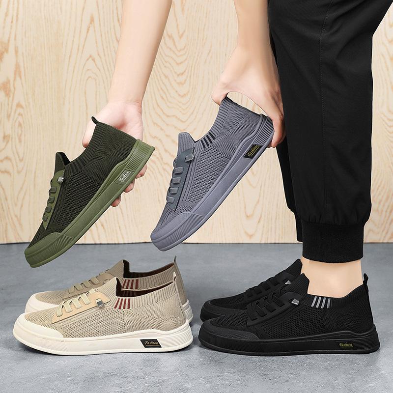 Changfengshu Men's Shoes New Processing Customized Versatile Casual Shoes Flying Weaving Shoes Men's Trendy Fashion Shoes