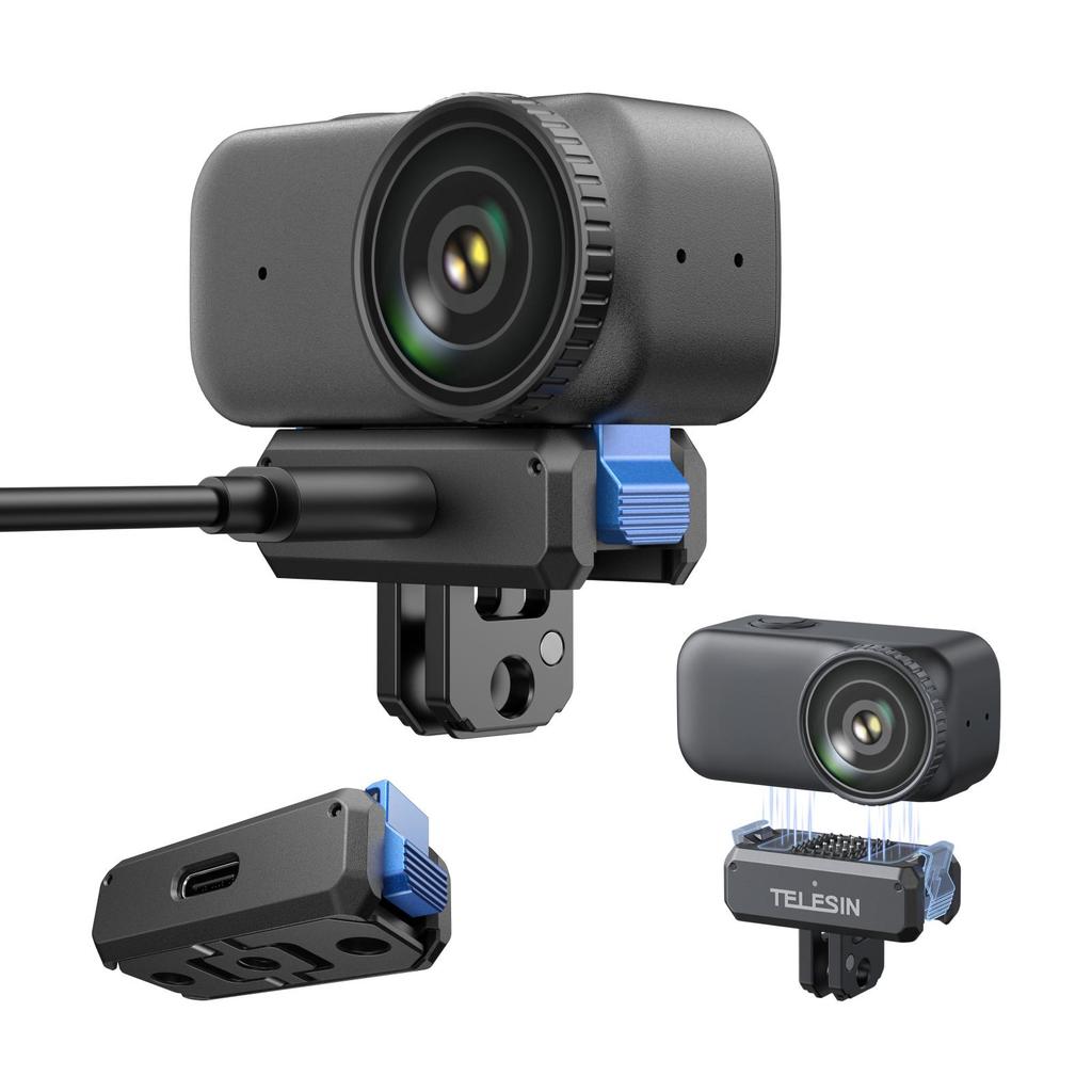 TELESIN Magnetic Qucik Release Two Claw Charging Adapter Mount For DJI OSMO Nano Accessories Dual Claw Interface