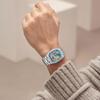 Silver Vintage Men's Watch with Date Display, Colorful Dial, Stainless Steel Bracelet, Water Resistant