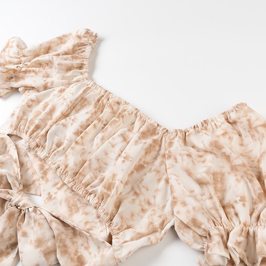 2025 Spring Women's Stylish European & American Lace-Up Strapless Top