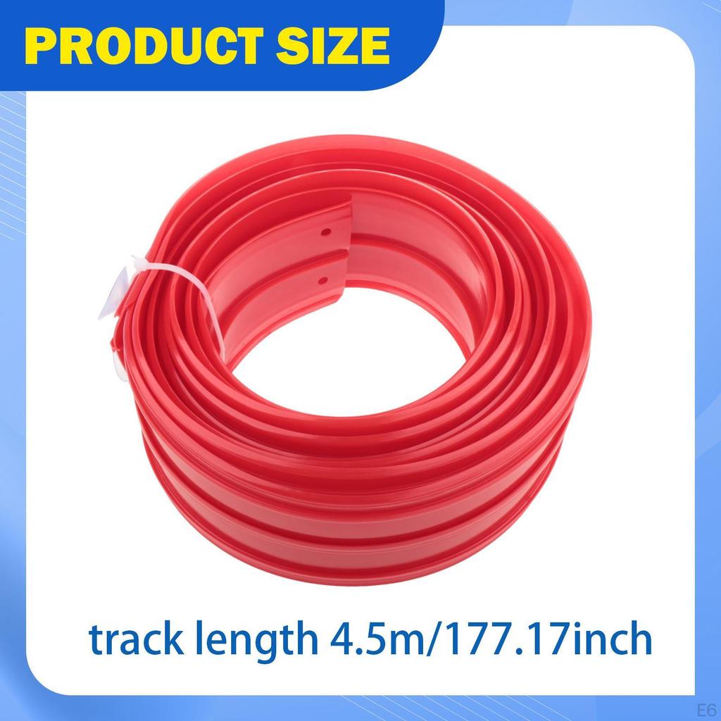 15 Ft Bendable Racetrack with 4 Alloy Cars Kit Strong Suction Cups Multifunctional for Powered Race