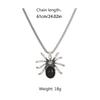 Spider Necklace Gothic Hip Hop Metal Spider Shaped Pendant Necklace Women Party Gift Jewelry Gift for Friends Classmates