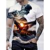 Men's Fashion 3D Printed Men's T-Shirt Round Neck Short Sleeve Trendy Street Wear