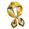 Small 70cm Sunflower Print Silk Satin Square Scarf for Women - Versatile and High-End Accessory
