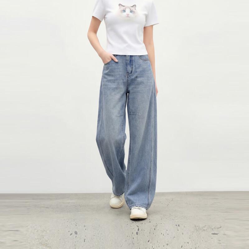 Women s High-Waisted Straight-Leg Distressed Jeans XL