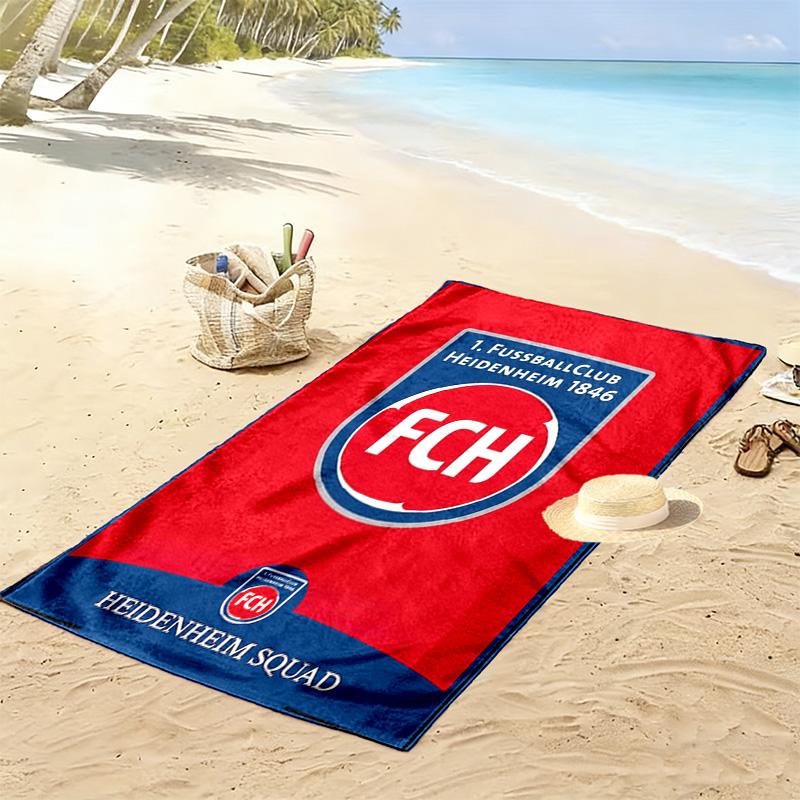 FC Heidenheim Print Beach Towel, Large Soft Quick Dry Towel for Beach Camping Swimming