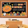 Fall Pumpkin Bulletin Board Decorations, Thanksgiving Classroom Decoration Thanksgiving Pumpkin Maple Leaves Cutouts Autumn Harvest Library Wall Door
