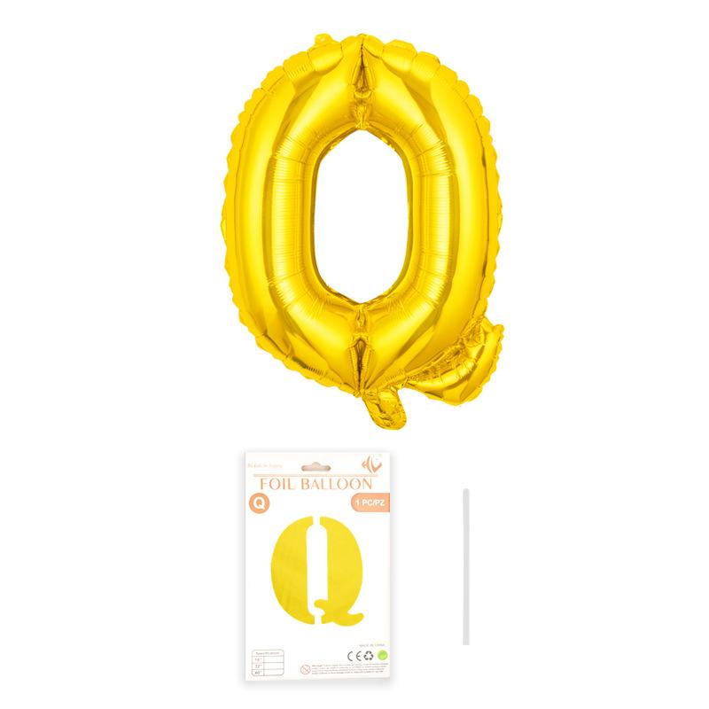 Independent Paper Card Packaging 16-Inch English Letter Aluminum Film Balloon Birthday Party Decoration Arrangement Aluminum Foil Balloon