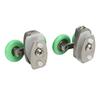 2Pcs Green Roller Wheel Pulley Shower Room Bathroom Upper Bottom Glass Sliding Door Track Roller Pulley