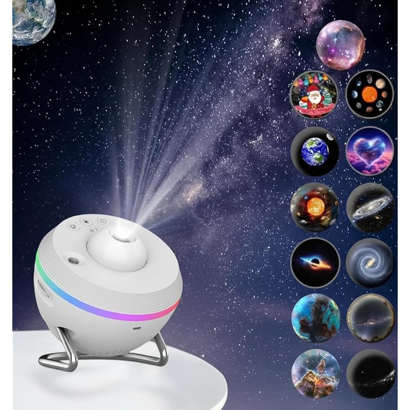 Galaxy Projector, Planetarium, Meteor Mode, Quiet, for Home Rooms, Home Star Projector Light, Starry Sky/Nebula/Moon/Celestial Bodies, Ceiling