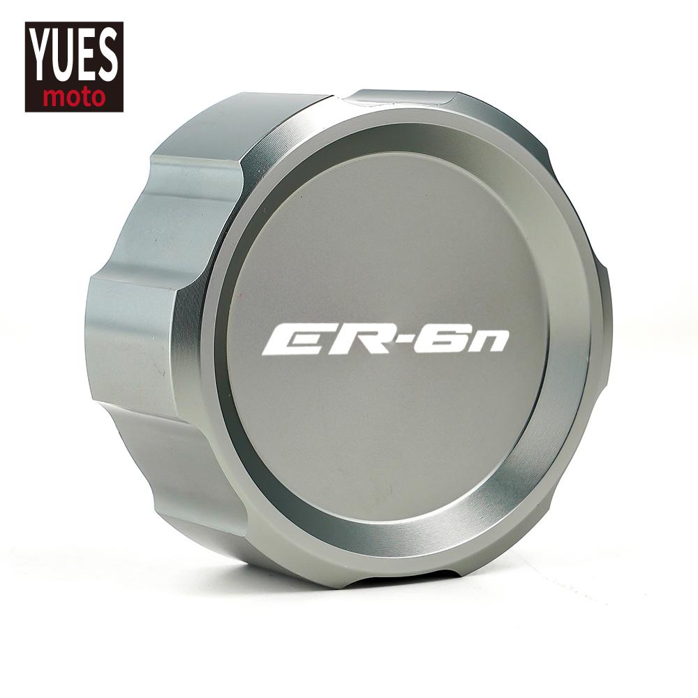 Motorcycle Accessories CNC Rear Brake Fluid Cylinder Master Reservoir Cover Cap For KAWASAKI ER6N ER 6N ER 6F