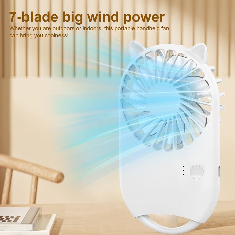 Mini Portable Fan 3 Speeds Handheld Fan USB Rechargeable Personal Fan Travel Essentials for Women Girls
