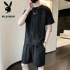 Men's Ice Silk Short Sleeve T-Shirt & Shorts Set