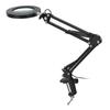 LED Clamp Light with 5X Magnifier Adjustable Brightness Workbench Lamp for Industrial Repair