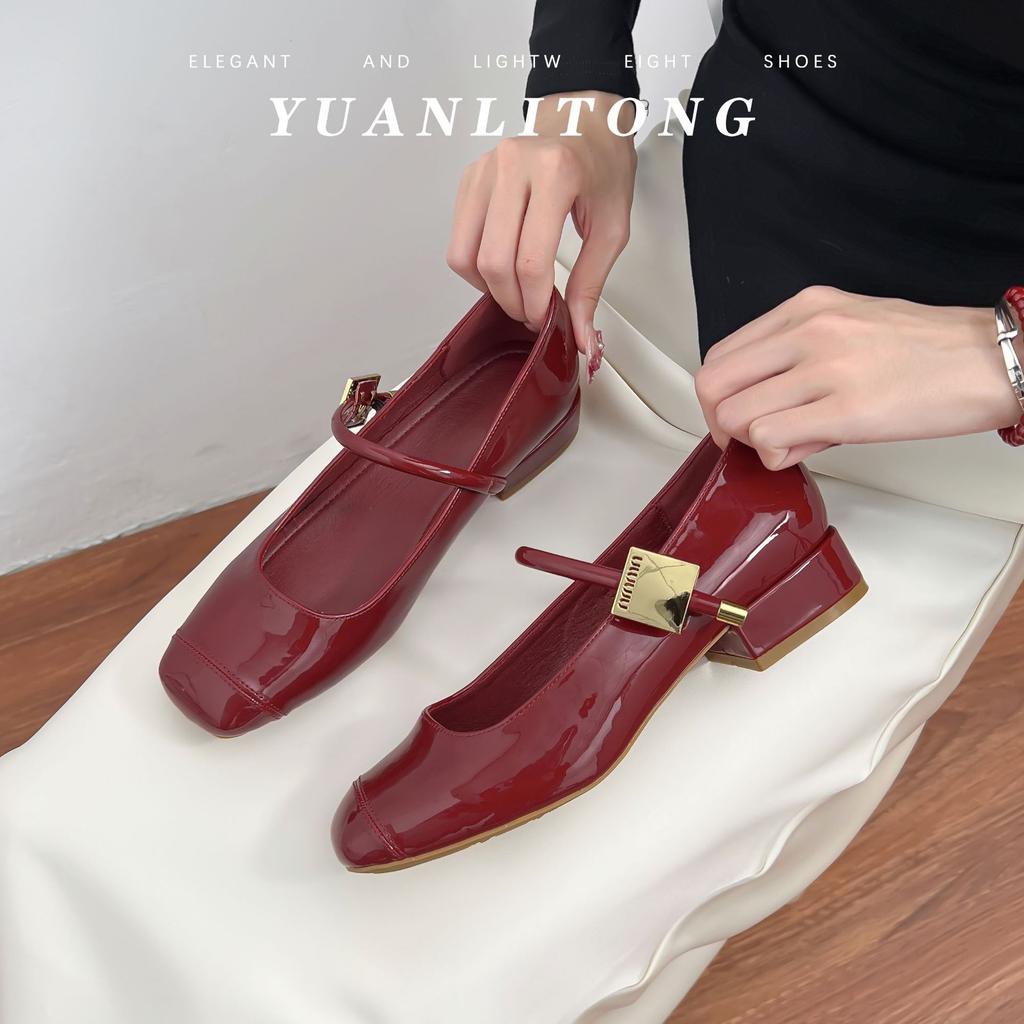 2025 spring and summer new French retro light mouth high heels women wear high-end sense versatile Mary Jane single shoes women