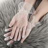 Full Finger Lace Mesh Gloves Ultra Thin Wedding Party Mittens Tulle Polka Dot Gloves  Dancing Party