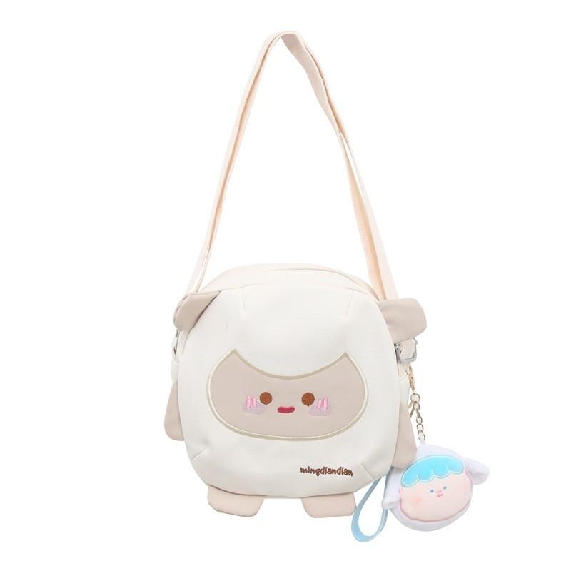 Adorable Canvas Cartoon Sheep Crossbody Bag For Girls And Boys Cute And Lightweight