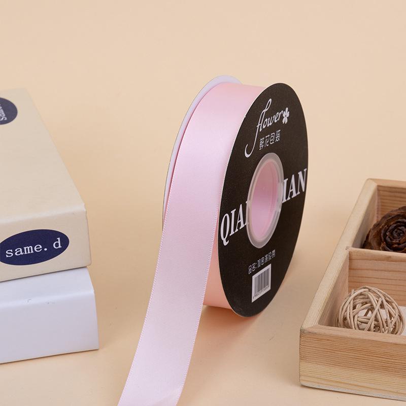 Customizable Light-Colored Double-Sided Polyester Ribbon for Florist and Gift Packaging
