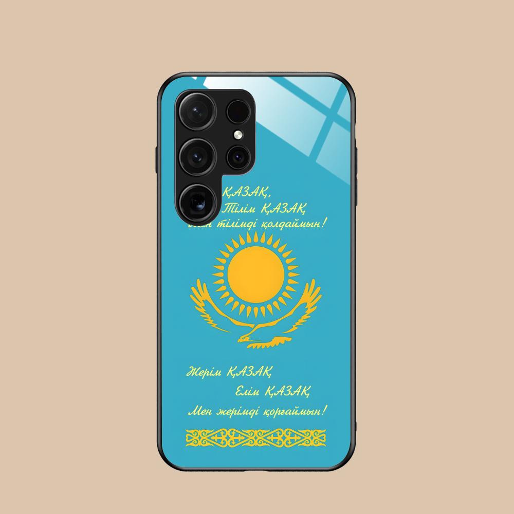 

Kazakhstan Flag Mobile Cell Phone Case for Samsung Galaxy S26 S25 S24 S23 S22 S21 S20 Note20 Plus FE Ultra Glass Colorful Cover Galaxy S26