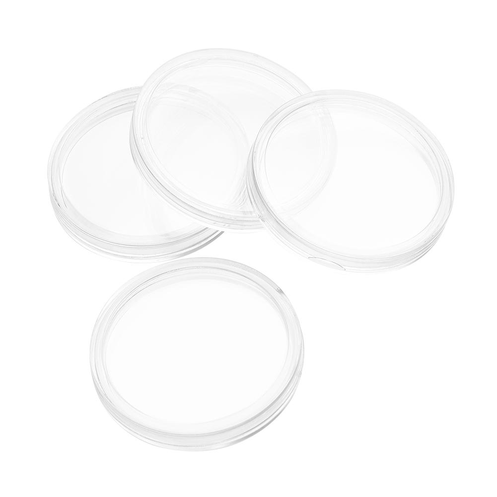 Clear Panda Coin Holder Commemorative Gifts Medal Organizer Plastic Protect Reusable Round Capsule Storage Box