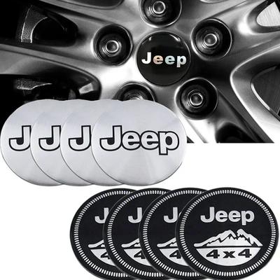 4 pegatinas de centro de buje de rueda de coche para Jeep Grand Commander Cherokee Patriot Wrangler Grand Cherokee Renegade Liberty Decoración 15YG