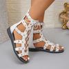 Fashion Summer Casual Women Hollow Sandals New Open Toe Strap Designer Shoes Women Wedges Roman Sandals Large Size Sandalias De Mujer