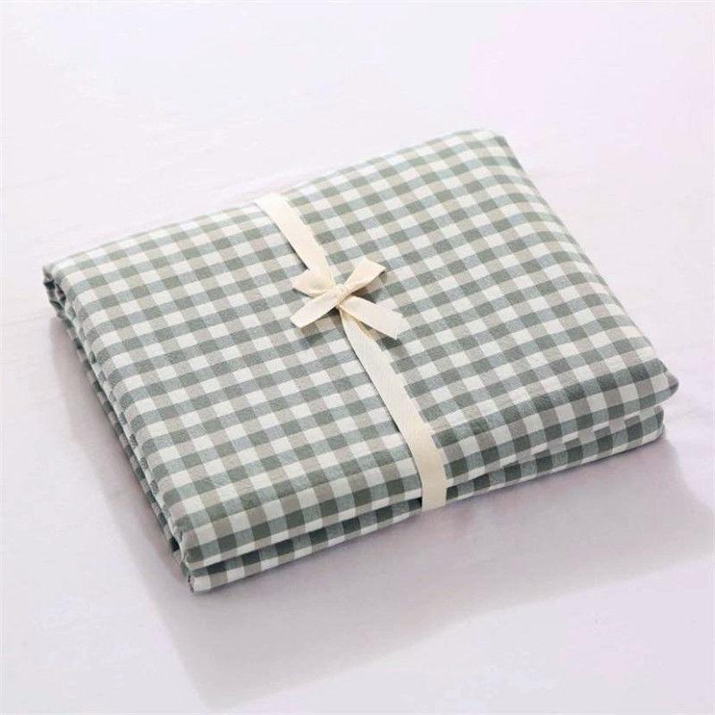 

Постельное белье из стираного хлопка, простыни для спальни, бытовые, клетчатые, мягкие, размера «king-size», для студенческого общежития, наматрасники, новые 230x250cm