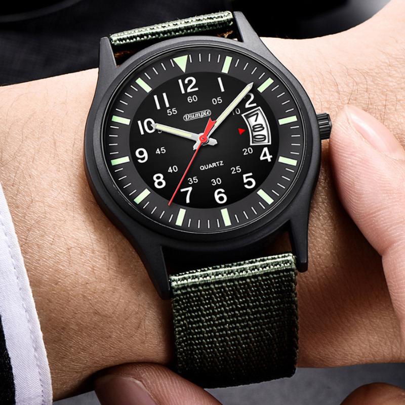 Reloj Hombre  Fashion Men Nylon Strap Band Watches Luxury Men Quartz Watch Sports Calendar Date Wristwatch Relogio Masculino