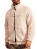 European Casual Sports Zipper Soft Fleece Stand Collar Jacket