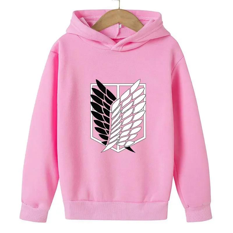 Attack Titan Print Boys and Girls Spring and Autumn Hooded Sweatshirt