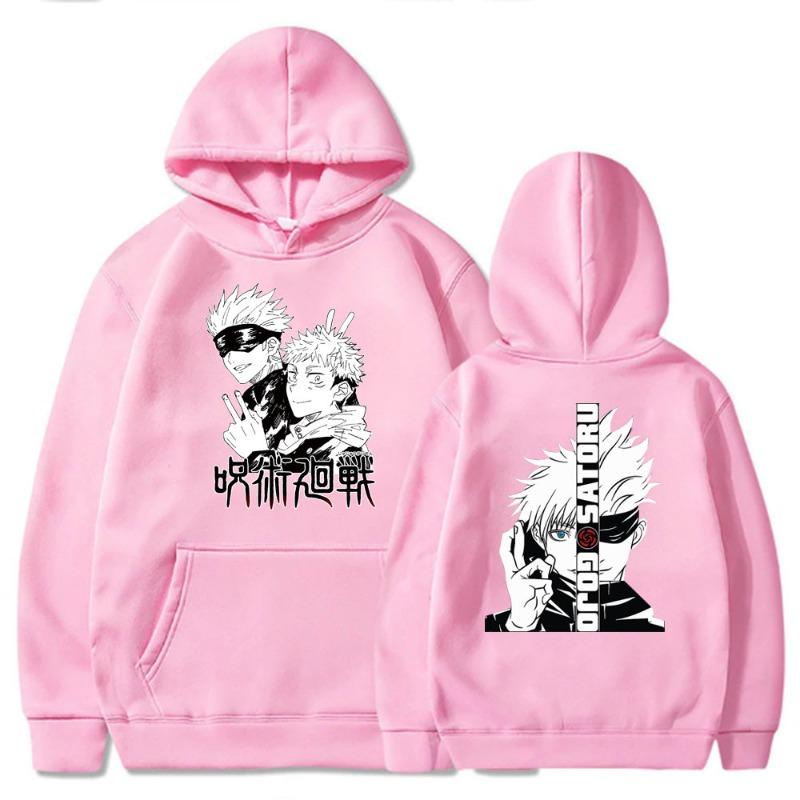 Yuji Itadori Jujutsu Kaisen Hettegenser Motedesign Herre Dame Genser Fleece Oversized Par Streetwear Hettegensere