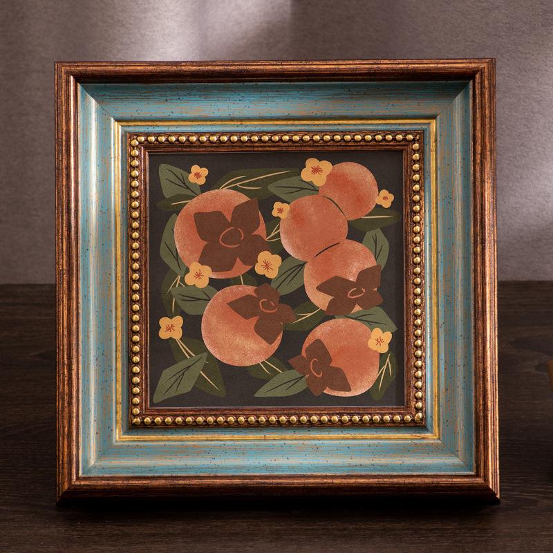 Resin Picture Frame Vintage Antique Photo Frame Retro Green Gold Picture Frames Home Decor for Wall Hanging or Tabletop Display