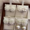 Boucles d'oreilles Cluster Fleur de Perle Coréenne Haut de Gamme Boucles d'oreilles Simple Tempérament Boucles d'oreilles Feux d'artifice Boucles d'oreilles Personnalisées Fleur Perles Boucles d'oreilles pour Femme