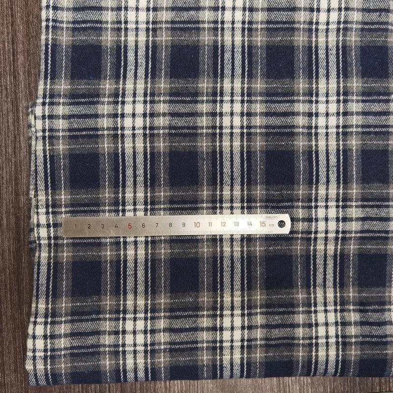 Children's Twill Plaid Flannel Shirt Fabric - Yarn Dyed, Brushed Cotton