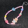 Little Bear Heart Pink Pearl Bracelet - Women's Fashionable Handbag & Phone Lanyard Ornament
