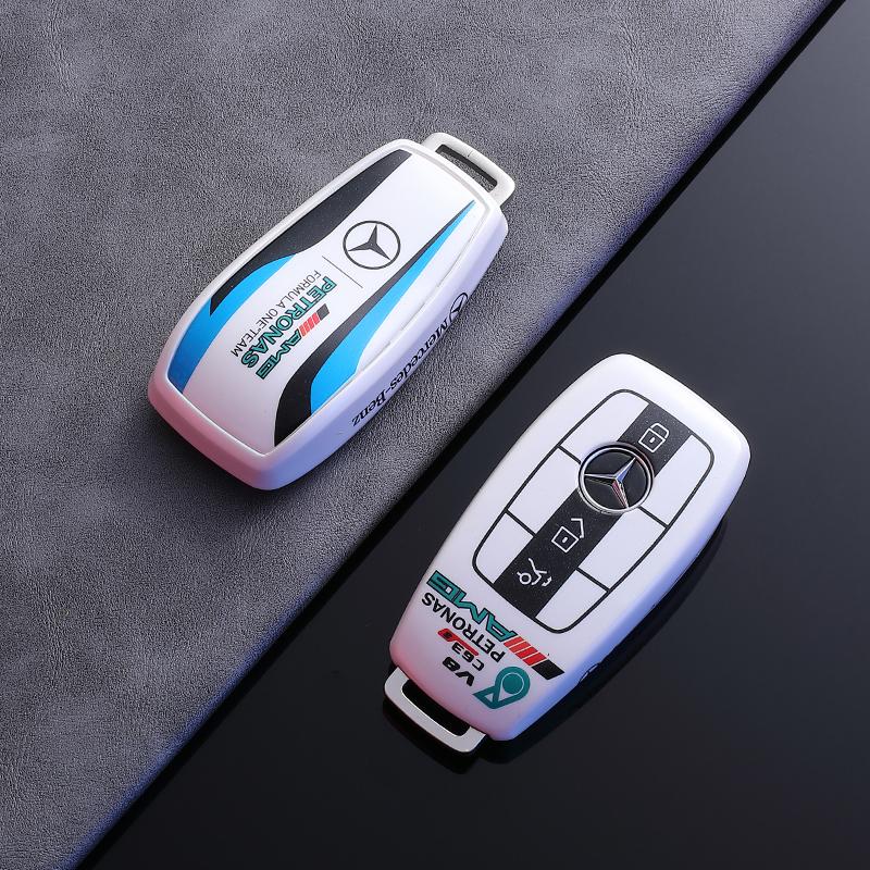 Heißer Autoaufkleber Auto Smart Fernschlüssel Hülle Abdeckung Schale Tasche für Mercedes Benz AMG A C E S G-Klasse GLC CLE CLA W177 W205 W213 W222