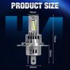 2 Adet Canbus H4 LED Far Ampulü Yüksek Düşük Işın 30000LM Araba Motosiklet Işıkları 24SMD CSP Çipli Turbo LED Diyot Lamba Oto Moto Farlar 12V 6500K Beyaz