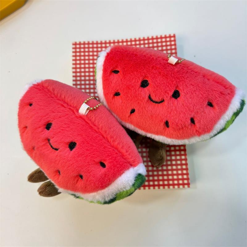 1/2 Stück Süße Wassermelonen Früchte Plüschtiere Spielzeug Schlüsselanhänger Anhänger Tasche Hängende Dekoration Rucksack Anhänger Geburtstagsgeschenke Paar Schlüsselanhänger