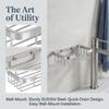 Silver Soap Rack Stainless Steel Soap Organizer Box Modern Soap Dish  Bathroom Kitchen Washroom