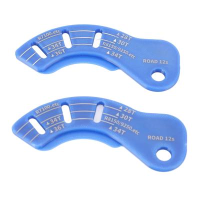 2 Pezzi Strumento Misuratore Regolazione Deragliatore Posteriore Bicicletta Plastica 12 Velocità Deragliatore Posteriore Spazio Catena Pignone