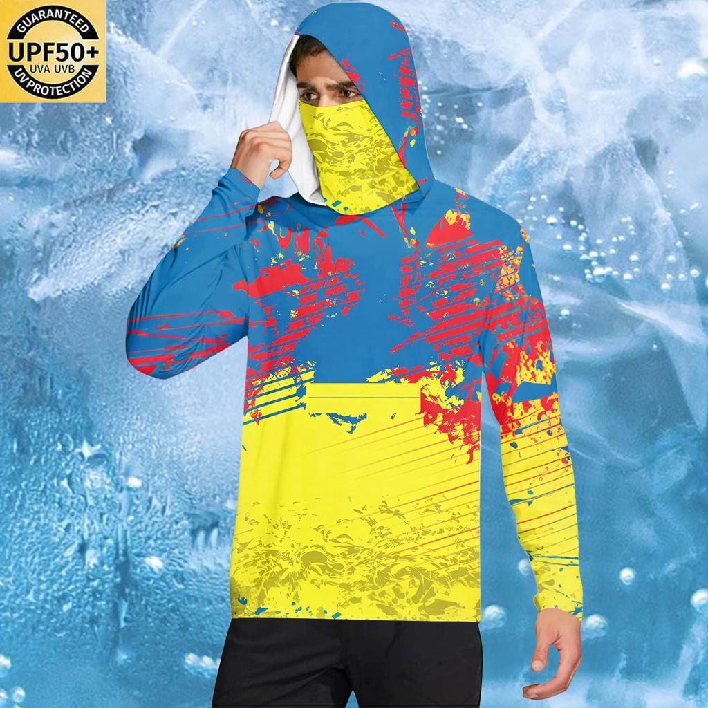 Men's Casual Hooded Long Sleeve Sunscreen Top