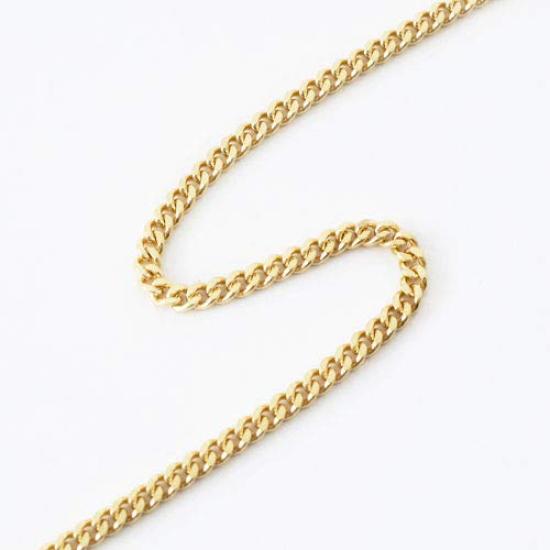 Walk 18K Gold Necklace Kihei Cut Kihei Chain 42cm K18 [Jewelry Shinsaibashi] 2-sided 4.2g