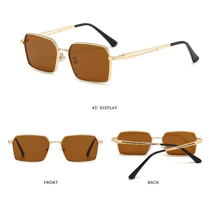 Retro Square Sunglasses for Men Women Vintage Small Frame UV400 Sun Glasses Fashion Metal Driving Eyewear Outdoor Shades