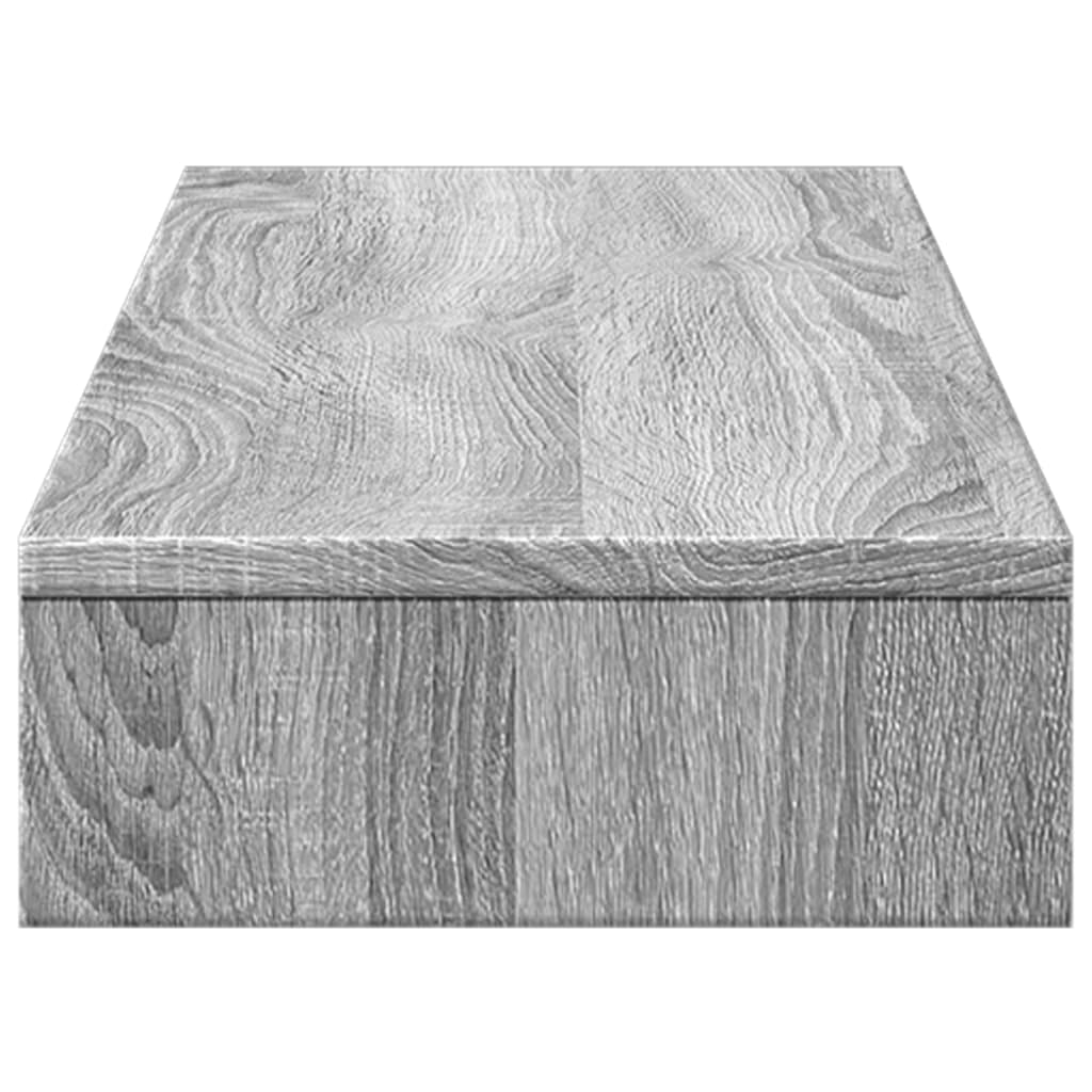 Dual Monitor Stand Gray Sonoma 100 X 27 X 10 Cm Particleboard