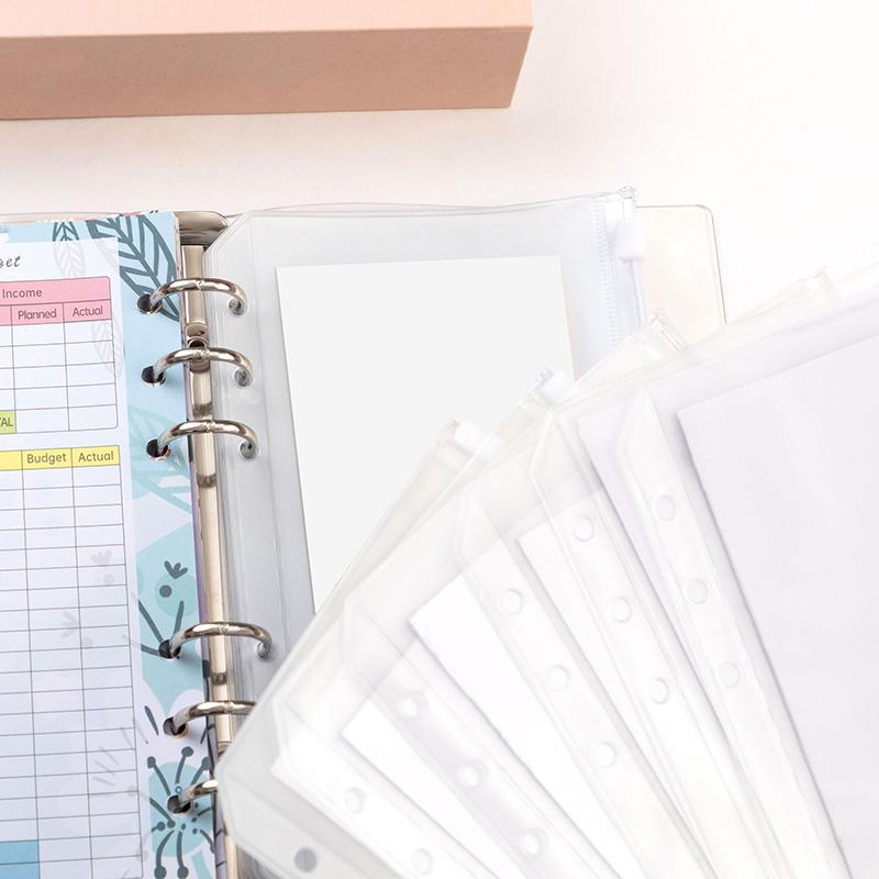 A6 Budget Planner Binder With 12 Budget Cards, 8 Ticket Pockets And Diy Stickers Portable Diy Notebook Savings Book