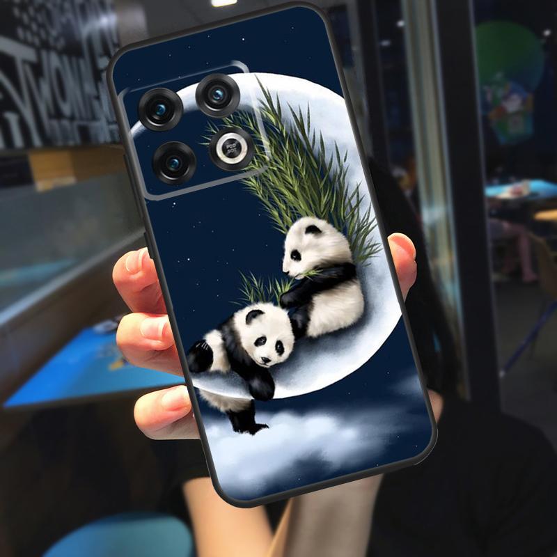 Cartoon Cute Panda Bear Funda For OnePlus 12R 13 R 12 11 9 10 Pro 8T 9RT 10T OnePlus Nord 4 CE 2 3 Lite N20 N30 Case