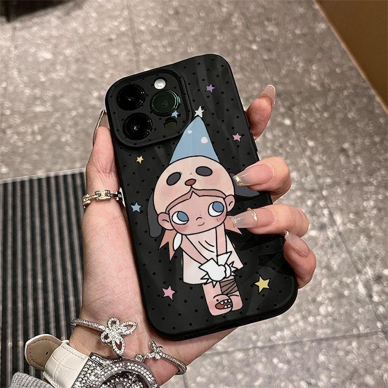 Star girl wrinkled case is suitable for Apple 11promax mobile phone case 11 11 soft case 1/1plus cartoon 11.