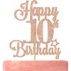 Glitter 'Happy Birthday' Cake Topper Party Decoration
