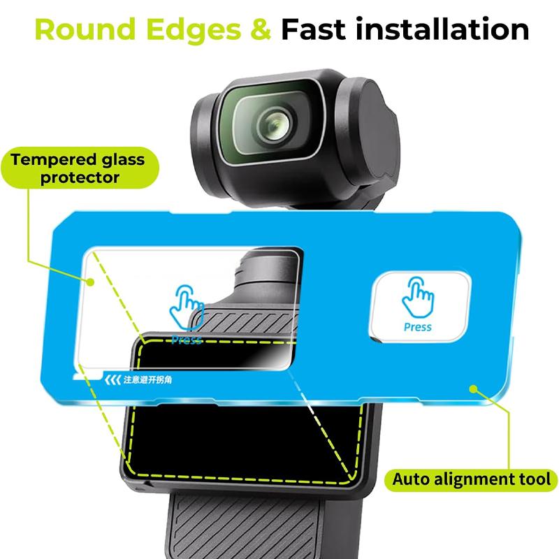 Tempered Glass Easy Installation for DJI Osmo Pocket 4 3 Camera Films HD Lens Glass Screen Protector For DJI Pocket4 Pocket3