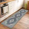 Tappeto Runner con Motivo Floreale Vintage Tappetino Antiscivolo per Arredamento Casa Tappeto con Design Orientale Tradizionale per Soggiorno Corridoi Camera da Letto